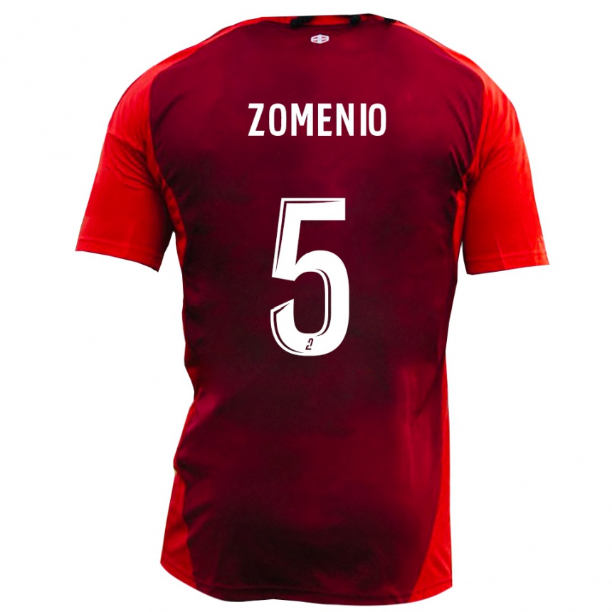 נשים כדורגל Paco Zomenio #5 אדום בורגונדי ג'רזי ביתית 2025/26