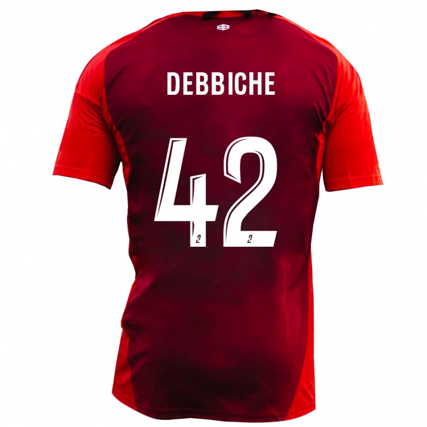 נשים כדורגל Wael Debbiche #42 אדום בורגונדי ג'רזי ביתית 2025/26