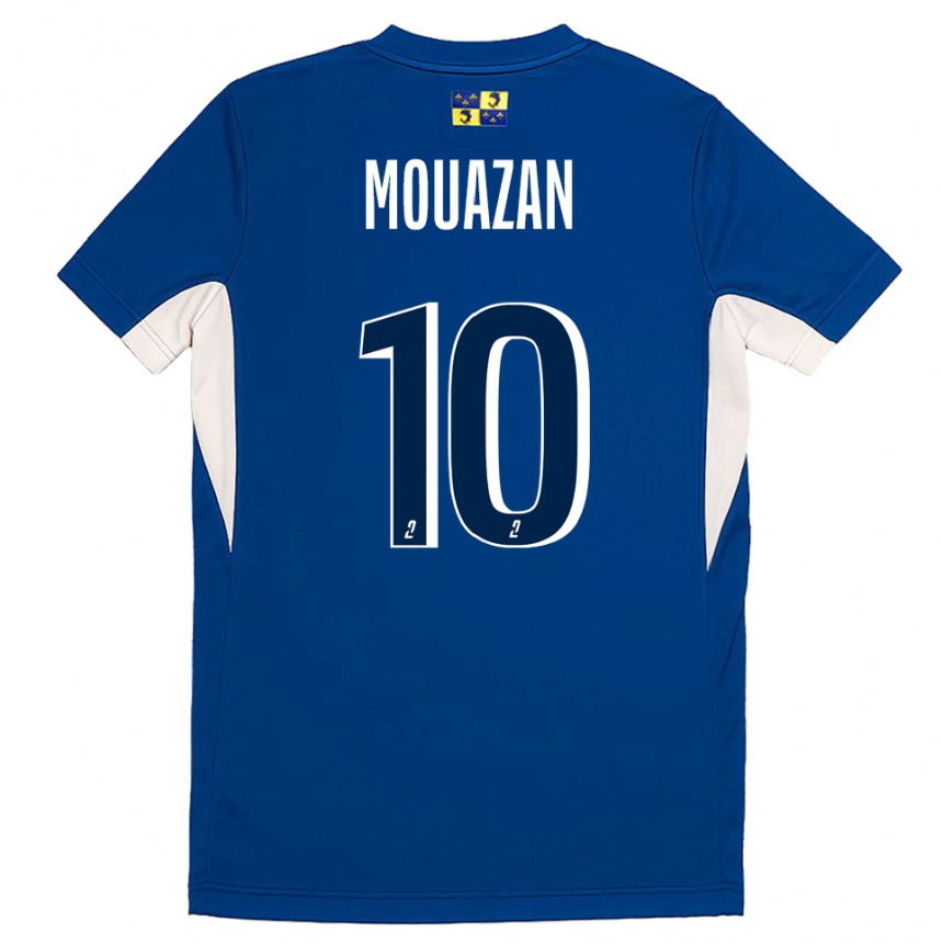 נשים כדורגל Baptiste Mouazan #10 כחול נייבי כחול ג'רזי ביתית 2025/26