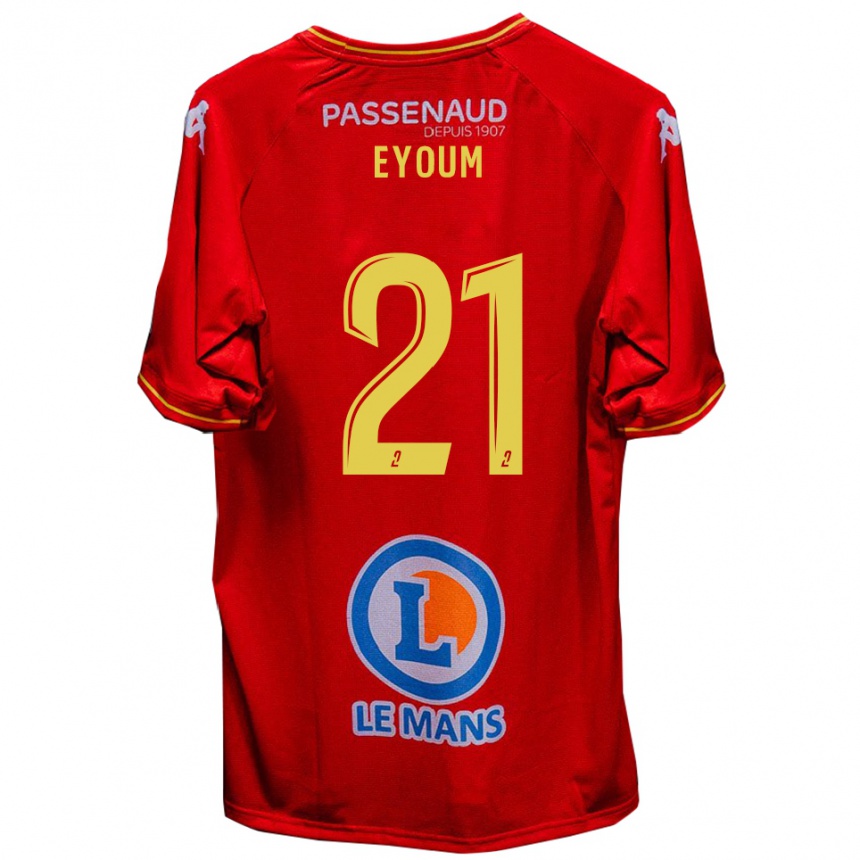 נשים כדורגל תיאו איום מואן #21 אדום צהוב ג'רזי ביתית 2025/26