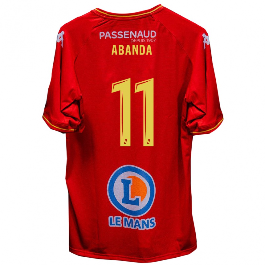 נשים כדורגל Leroy Abanda #11 אדום צהוב ג'רזי ביתית 2025/26