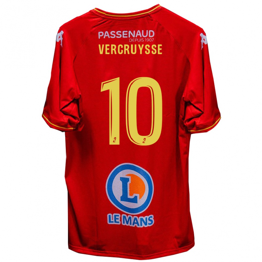 נשים כדורגל ז׳ן ורקרויסה #10 אדום צהוב ג'רזי ביתית 2025/26