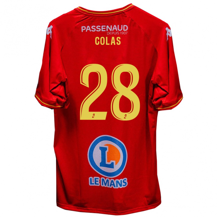 נשים כדורגל Erwan Colas #28 אדום צהוב ג'רזי ביתית 2025/26