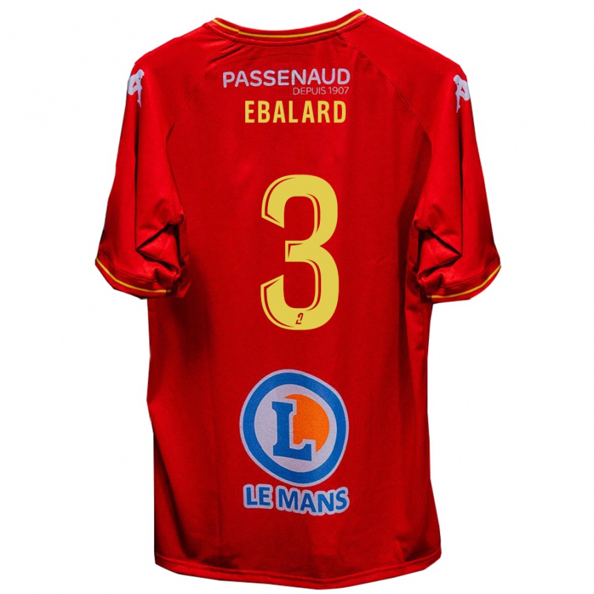 נשים כדורגל Yannick Ebalard #3 אדום צהוב ג'רזי ביתית 2025/26