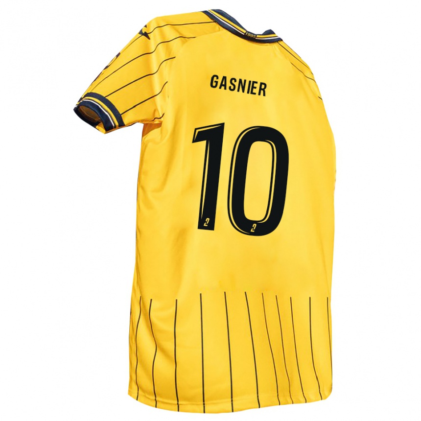 נשים כדורגל Kyllian Gasnier #10 צהוב כחול נייבי ג'רזי ביתית 2025/26