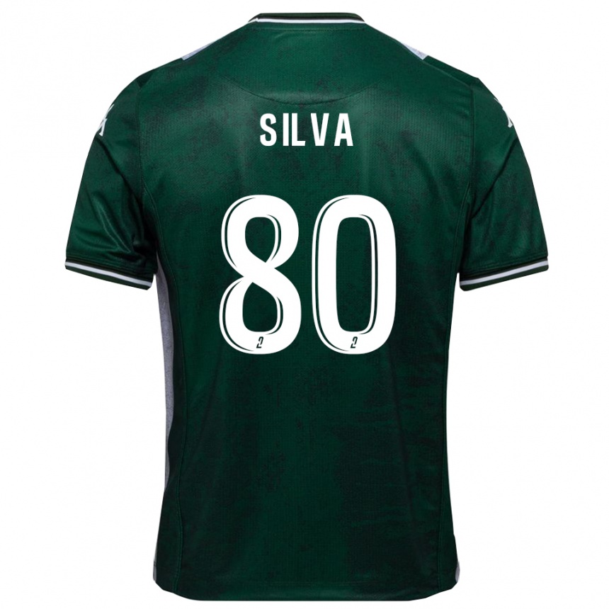 נשים כדורגל Brian Silva #80 ירוק לבן ג'רזי ביתית 2025/26