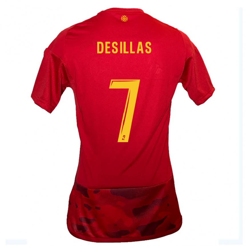 נשים כדורגל Audric Desillas #7 אדום צהוב ג'רזי ביתית 2025/26