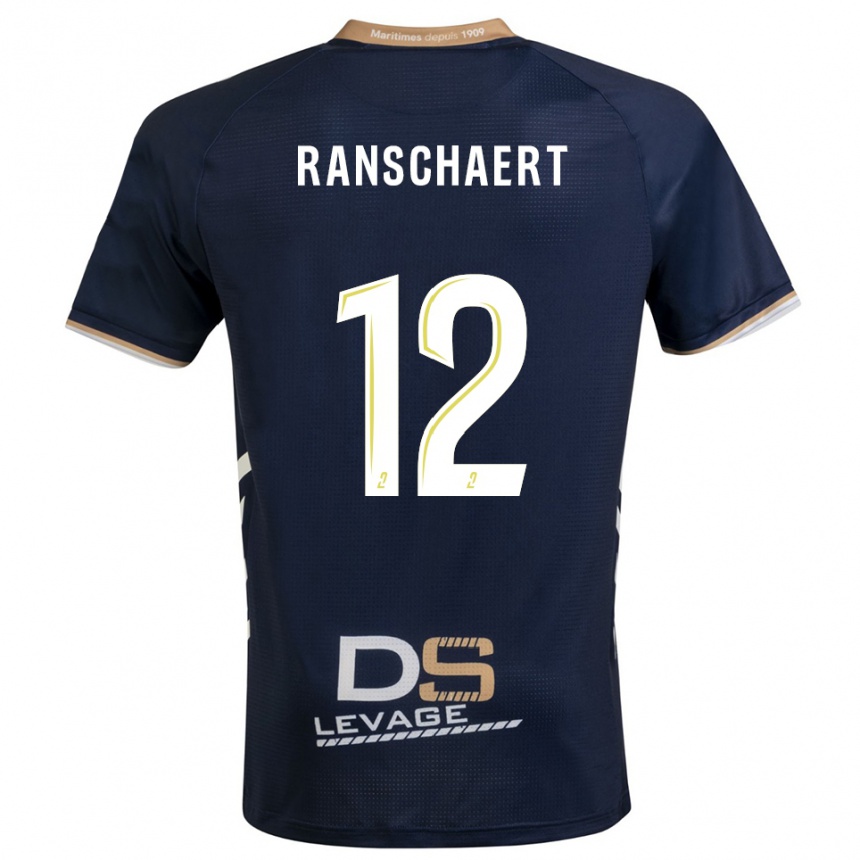 נשים כדורגל Rafael Ranschaert #12 כחול נייבי זהב ג'רזי ביתית 2025/26