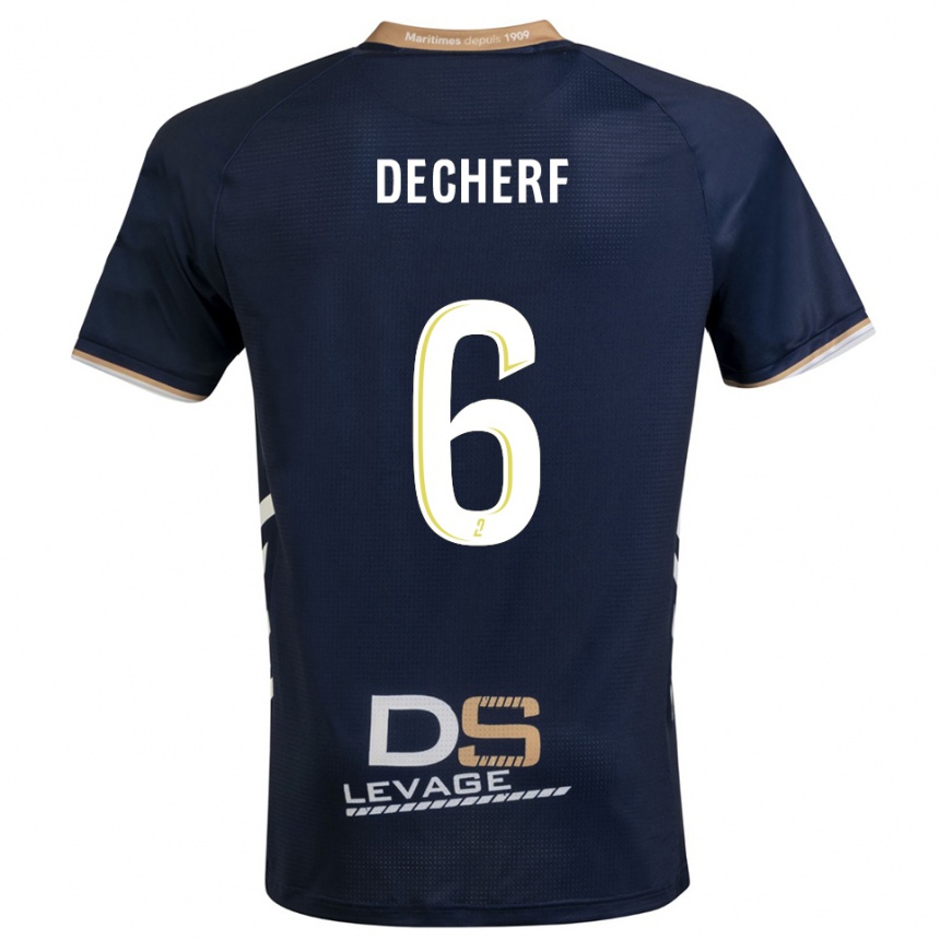 נשים כדורגל Marco Decherf #6 כחול נייבי זהב ג'רזי ביתית 2025/26