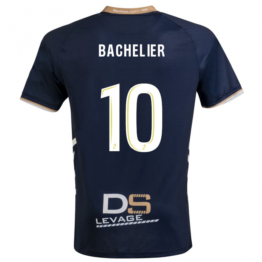 נשים כדורגל Ilyann Bachelier #10 כחול נייבי זהב ג'רזי ביתית 2025/26