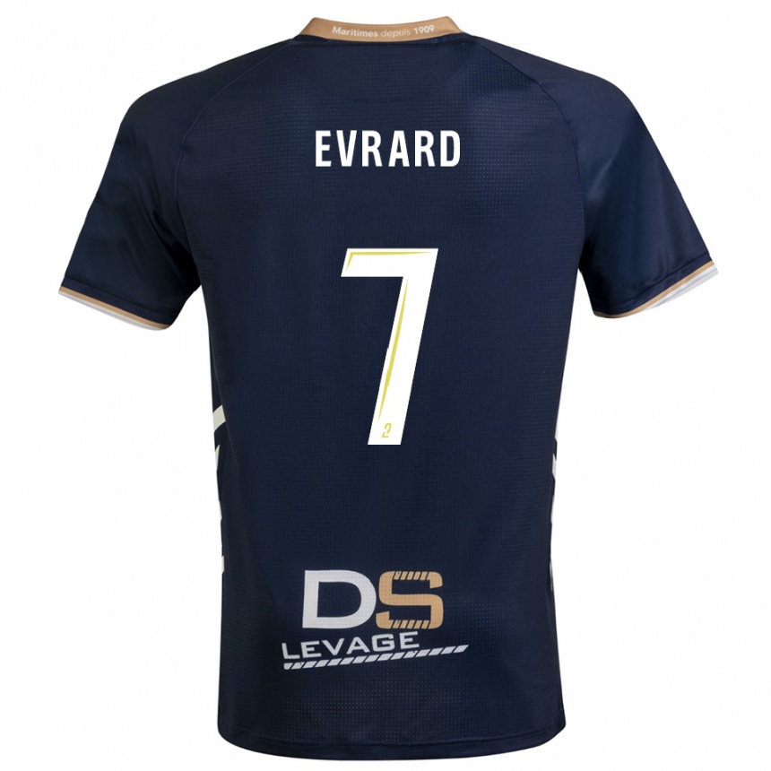 נשים כדורגל Lukas Evrard #7 כחול נייבי זהב ג'רזי ביתית 2025/26