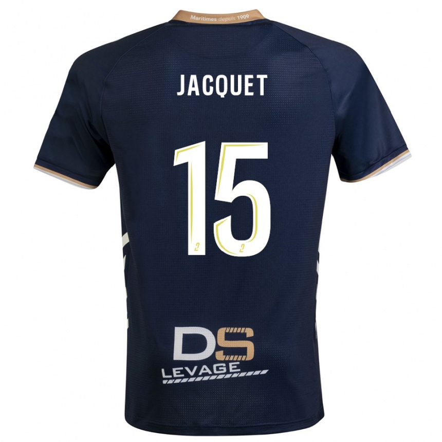 נשים כדורגל Nils Jacquet #15 כחול נייבי זהב ג'רזי ביתית 2025/26