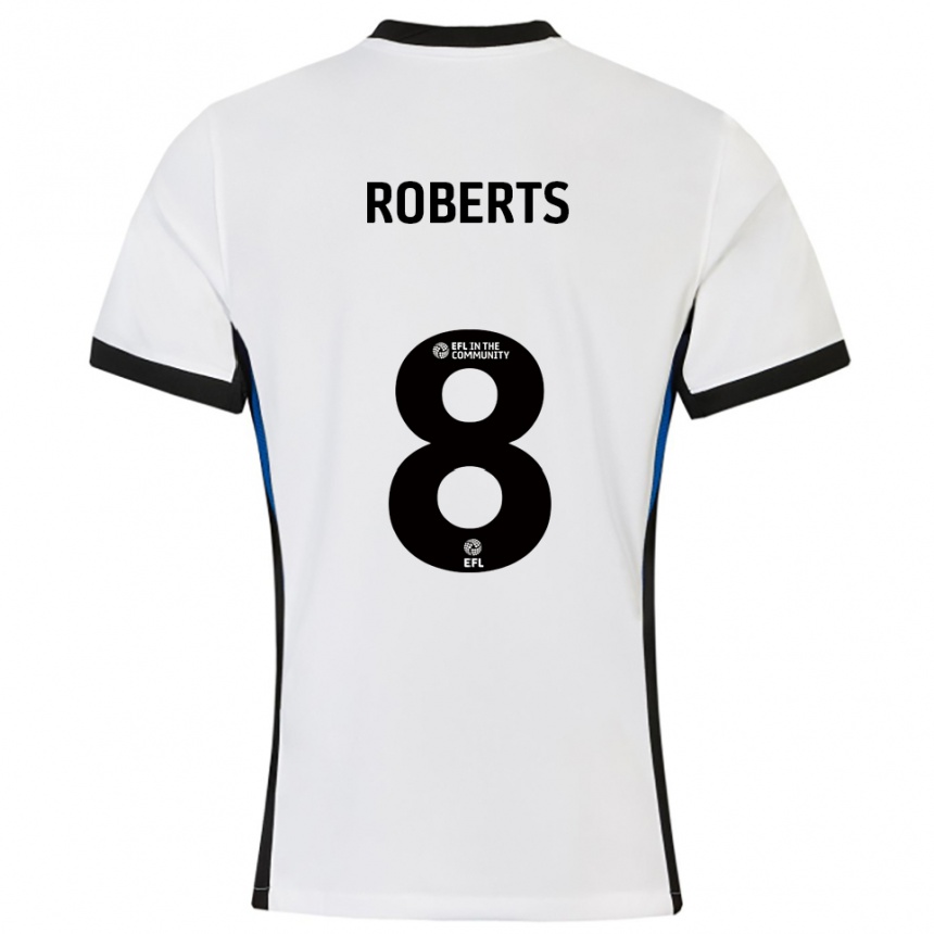 נשים כדורגל טיילר רוברטס #8 לבן כחול הרחק ג'רזי 2025/26