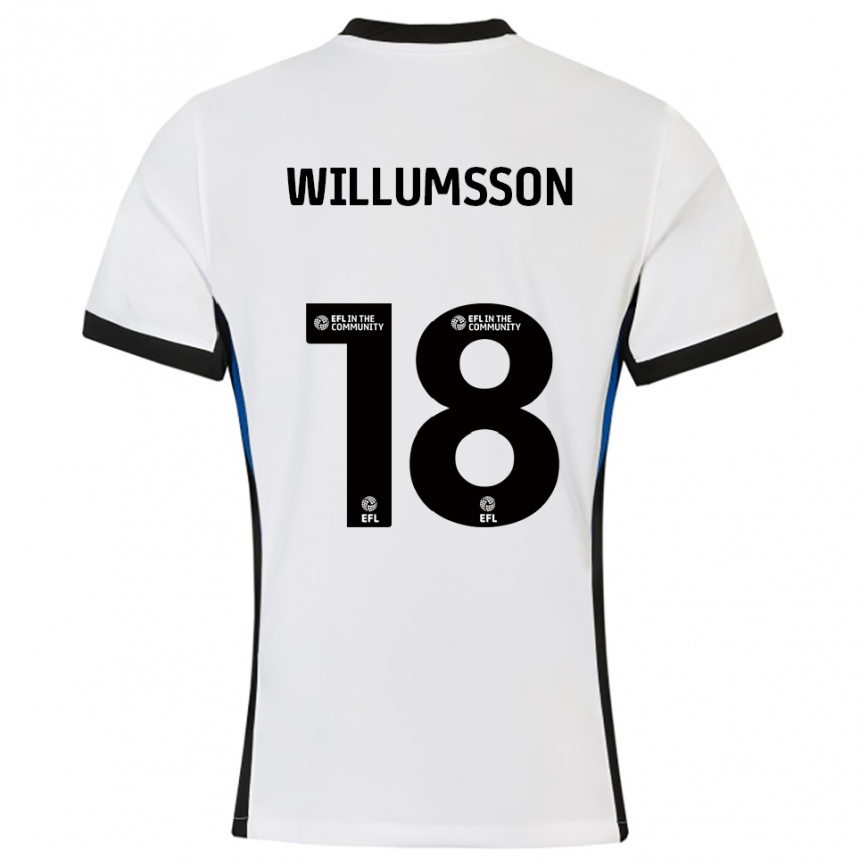 נשים כדורגל ווילום ווילומסון #18 לבן כחול הרחק ג'רזי 2025/26