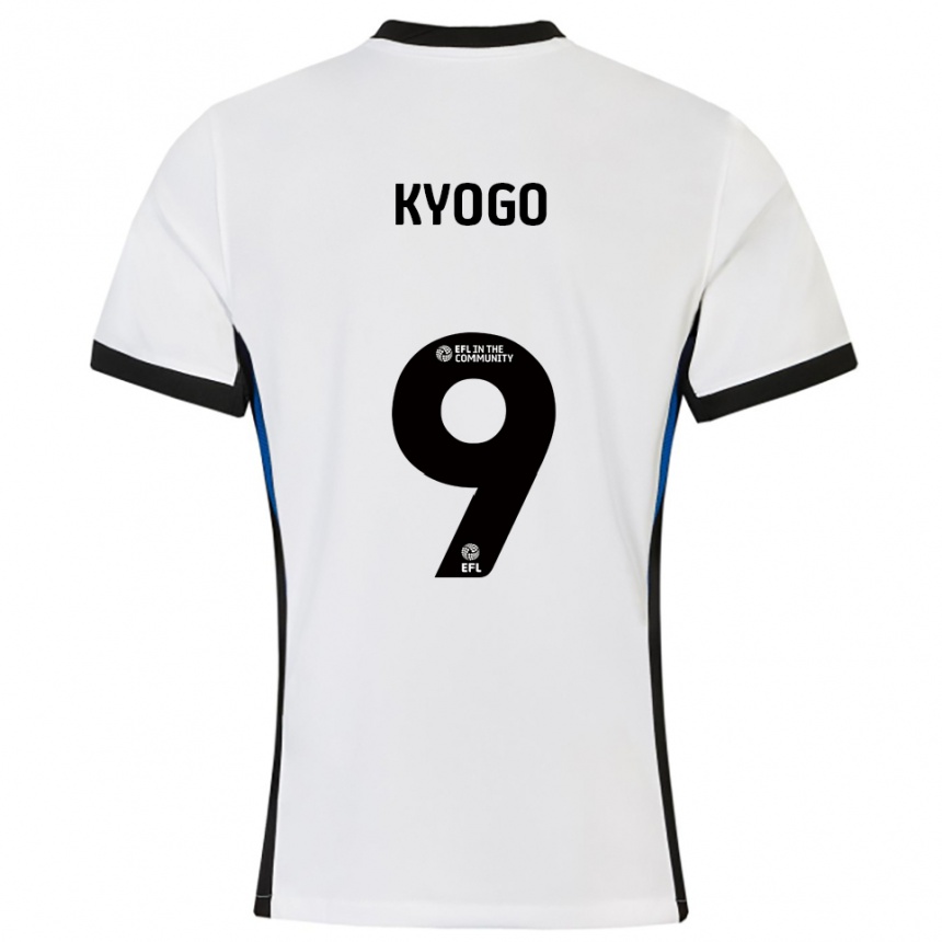 נשים כדורגל קיוגו פורוהאשי #9 לבן כחול הרחק ג'רזי 2025/26