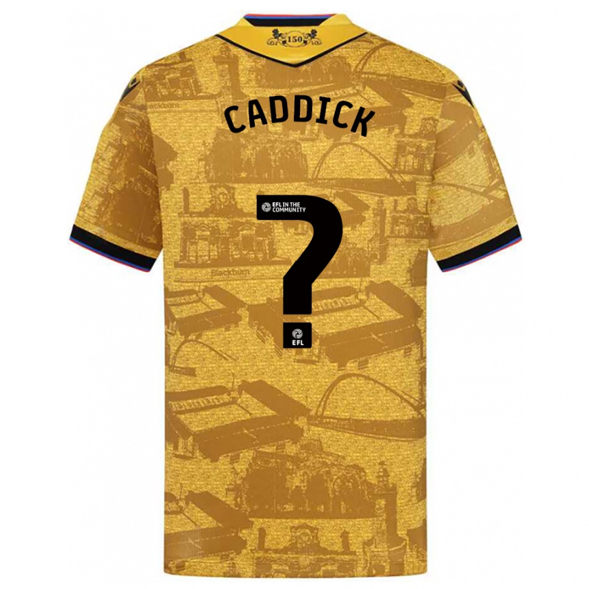 נשים כדורגל Adam Caddick #0 זהב שחור הרחק ג'רזי 2025/26