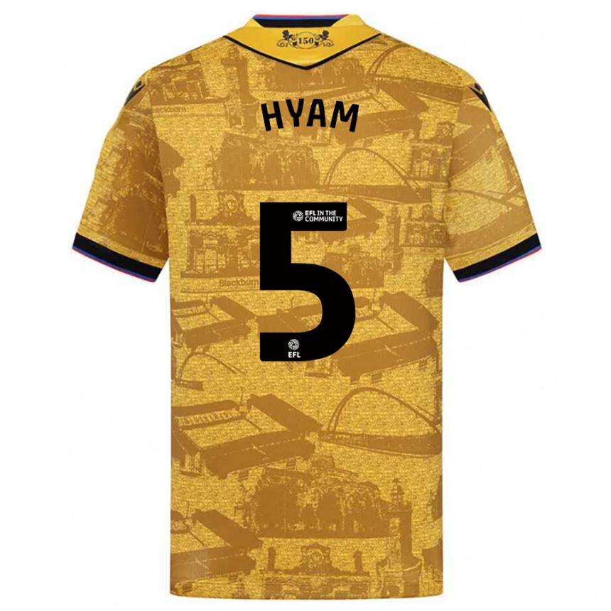 נשים כדורגל דומיניק הייאם #5 זהב שחור הרחק ג'רזי 2025/26