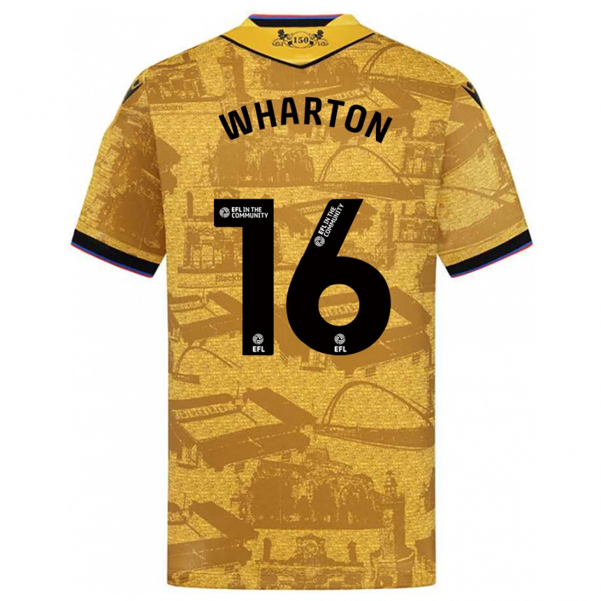 נשים כדורגל סקוט וורטון #16 זהב שחור הרחק ג'רזי 2025/26