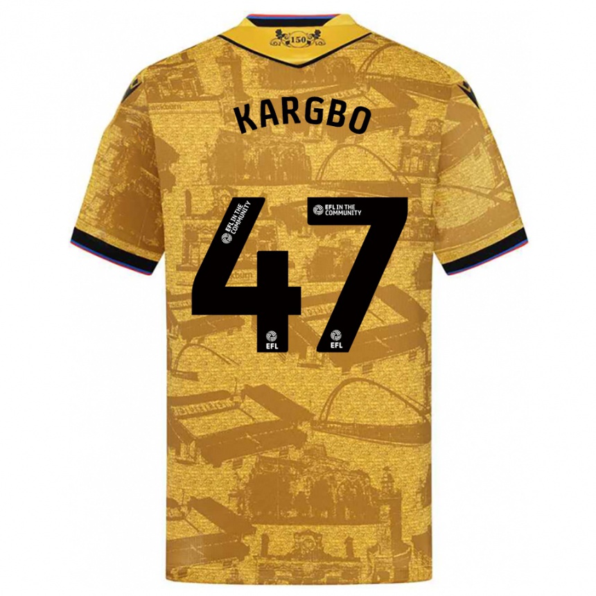 נשים כדורגל אוגוסטוס קארגבו #47 זהב שחור הרחק ג'רזי 2025/26