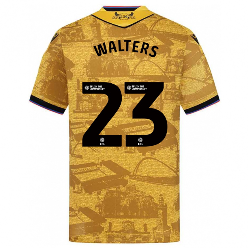 נשים כדורגל Georgia Walters #23 זהב שחור הרחק ג'רזי 2025/26