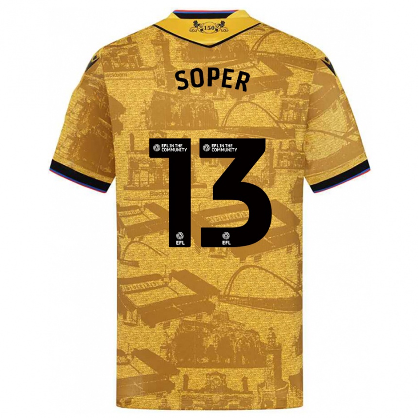 נשים כדורגל פופי סופר #13 זהב שחור הרחק ג'רזי 2025/26