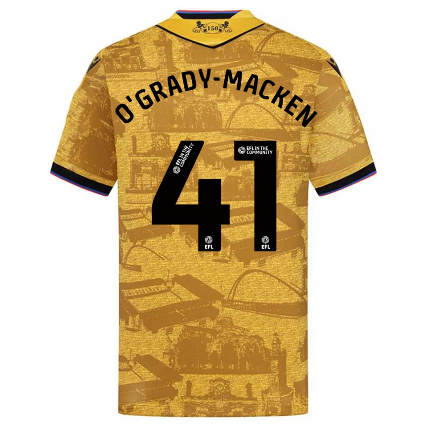 נשים כדורגל Harley O'grady-Macken #41 זהב שחור הרחק ג'רזי 2025/26