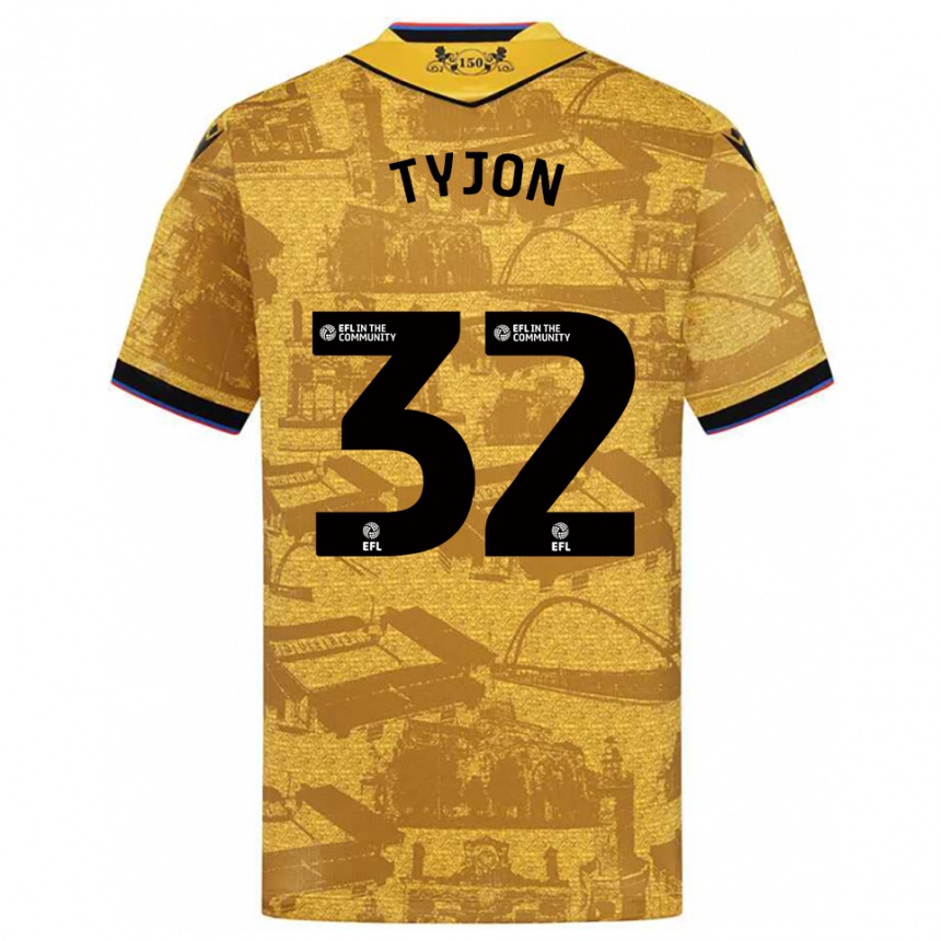 נשים כדורגל Igor Tyjon #32 זהב שחור הרחק ג'רזי 2025/26