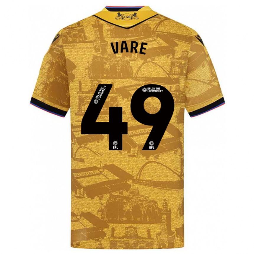 נשים כדורגל פרנק ואר #49 זהב שחור הרחק ג'רזי 2025/26