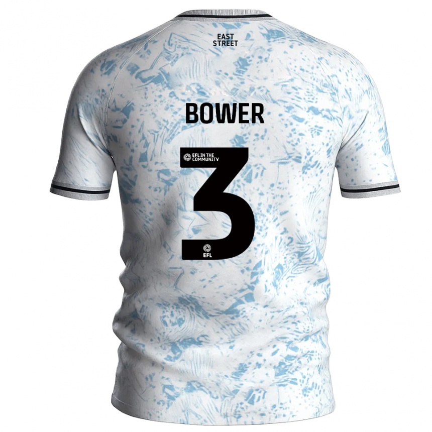 נשים כדורגל טובי באוור #3 לבן תכלת הרחק ג'רזי 2025/26