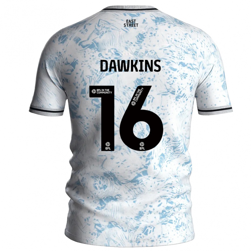 נשים כדורגל Marley Dawkins #16 לבן תכלת הרחק ג'רזי 2025/26