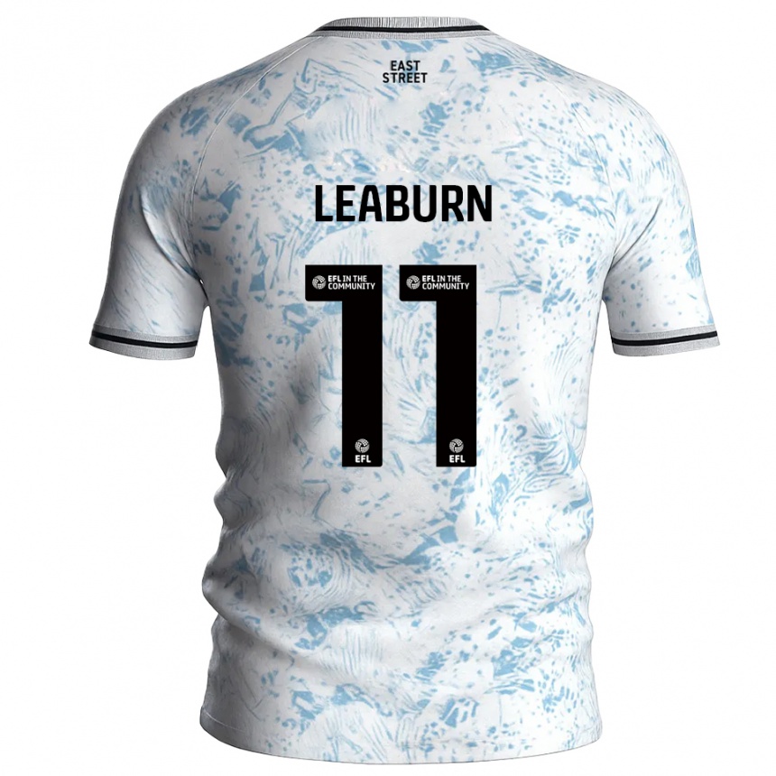 נשים כדורגל Miles Leaburn #11 לבן תכלת הרחק ג'רזי 2025/26