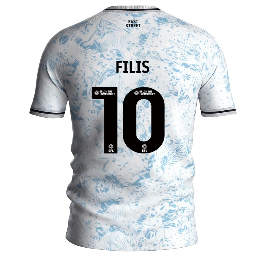 נשים כדורגל מל פיליס #10 לבן תכלת הרחק ג'רזי 2025/26