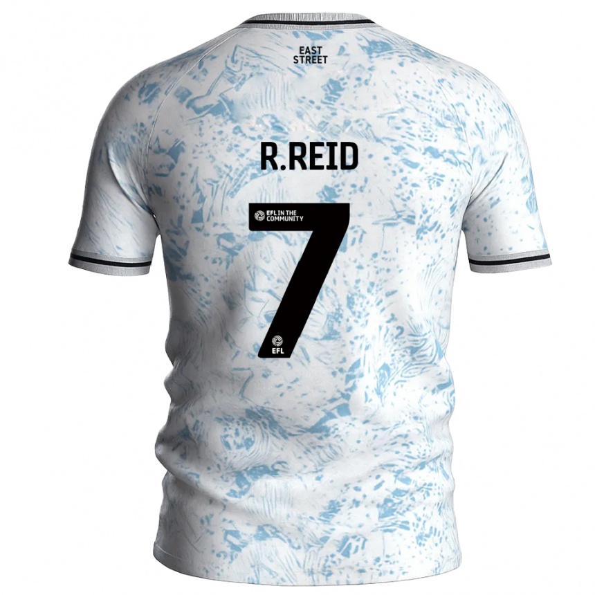 נשים כדורגל ראובן ריד #7 לבן תכלת הרחק ג'רזי 2025/26