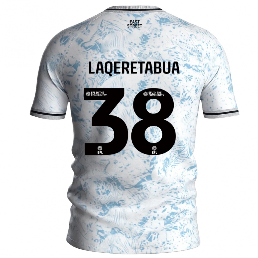 נשים כדורגל ג'ושוע לאקרטאבואה #38 לבן תכלת הרחק ג'רזי 2025/26