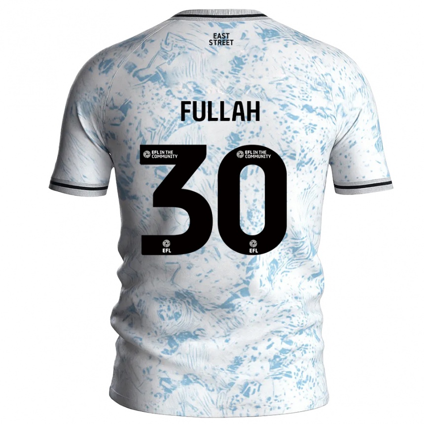 נשים כדורגל Ibrahim Fullah #30 לבן תכלת הרחק ג'רזי 2025/26