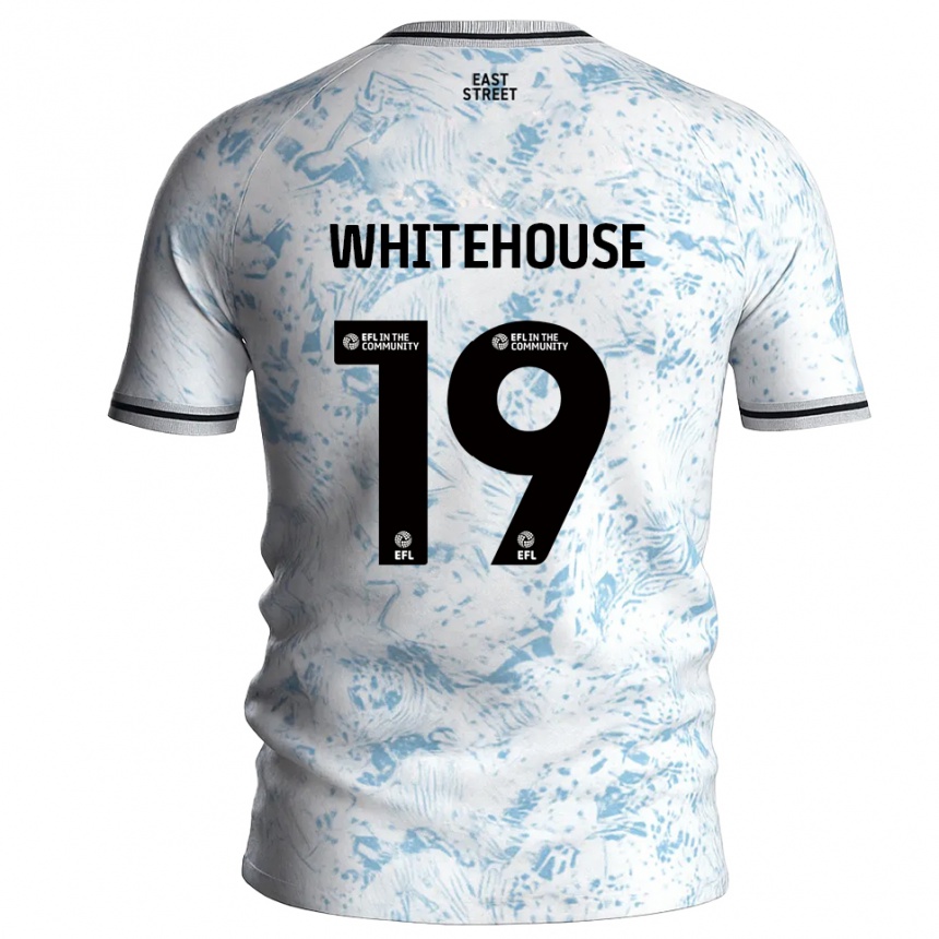 נשים כדורגל סופי וייטהאוס #19 לבן תכלת הרחק ג'רזי 2025/26
