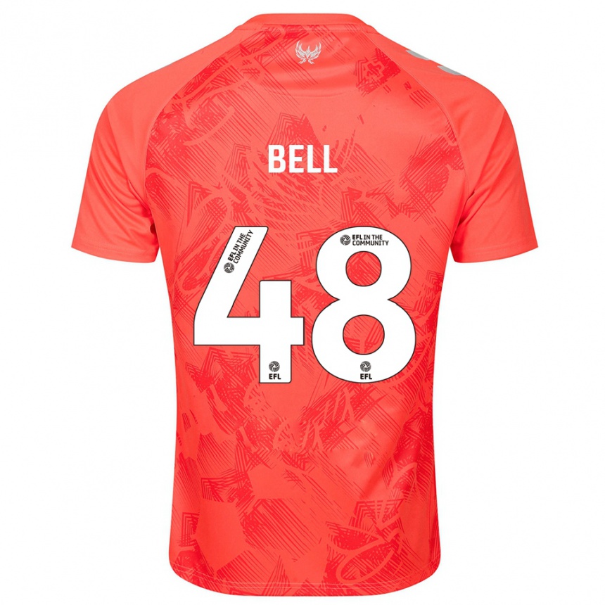 נשים כדורגל Luke Bell #48 כתום לבן הרחק ג'רזי 2025/26