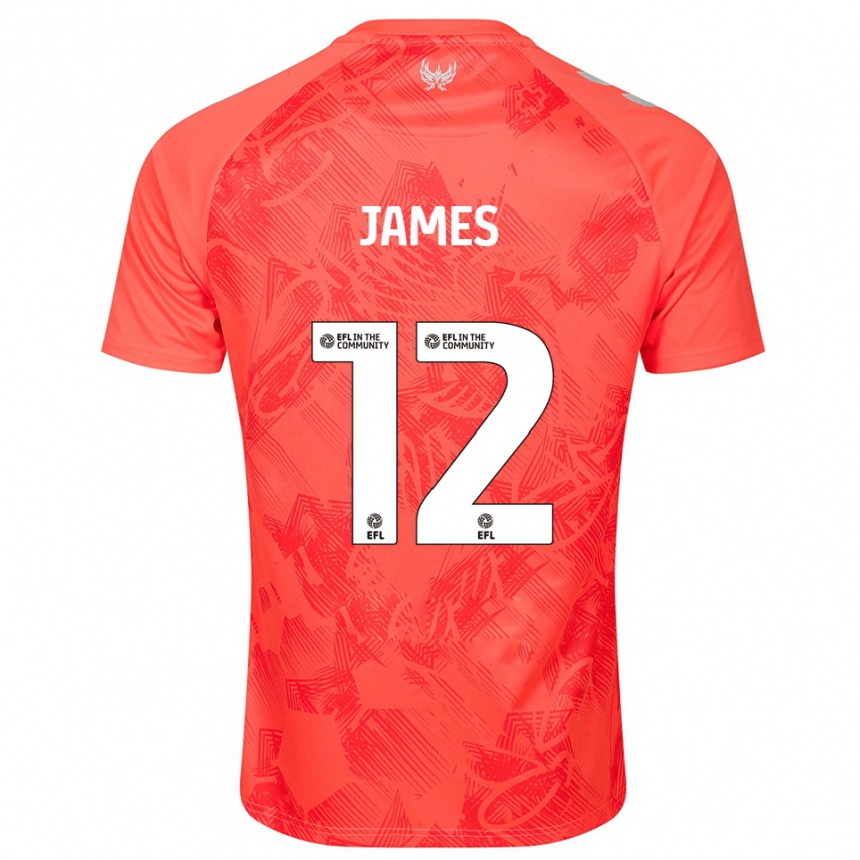 נשים כדורגל Jack James #12 כתום לבן הרחק ג'רזי 2025/26