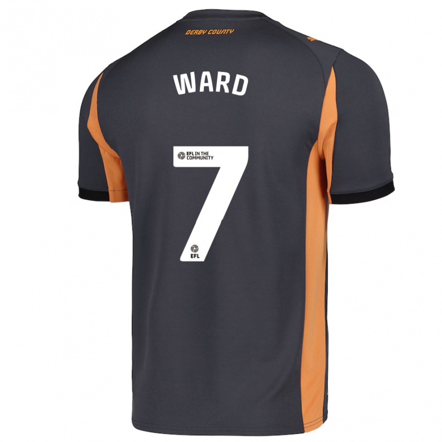 נשים כדורגל James Ward #7 אפור כתום שחור הרחק ג'רזי 2025/26