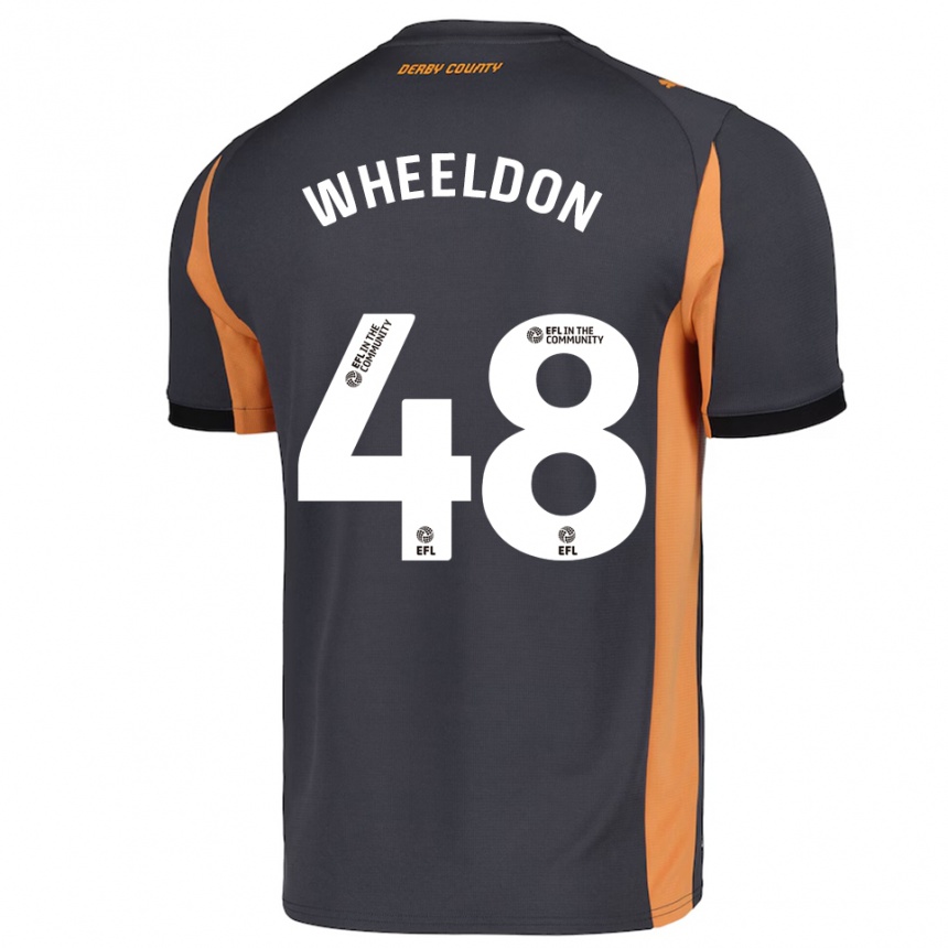 נשים כדורגל Lennon Wheeldon #48 אפור כתום שחור הרחק ג'רזי 2025/26