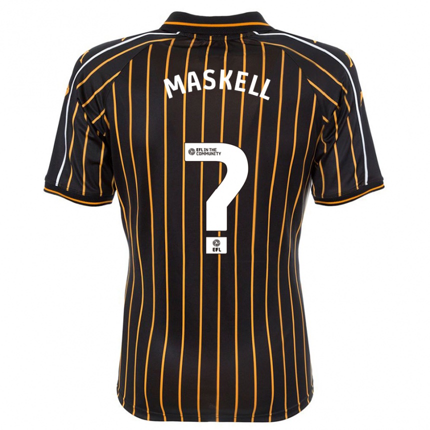 נשים כדורגל Alfie Maskell #0 לבן שחור הרחק ג'רזי 2025/26