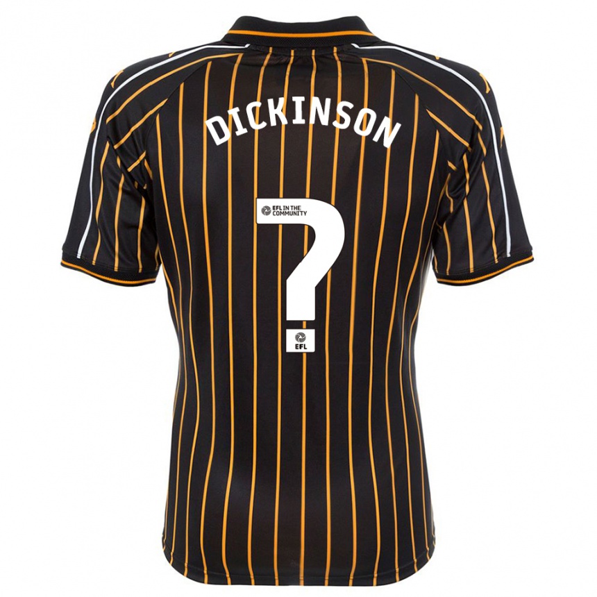 נשים כדורגל ג׳ורג׳ דיקינסון #0 לבן שחור הרחק ג'רזי 2025/26