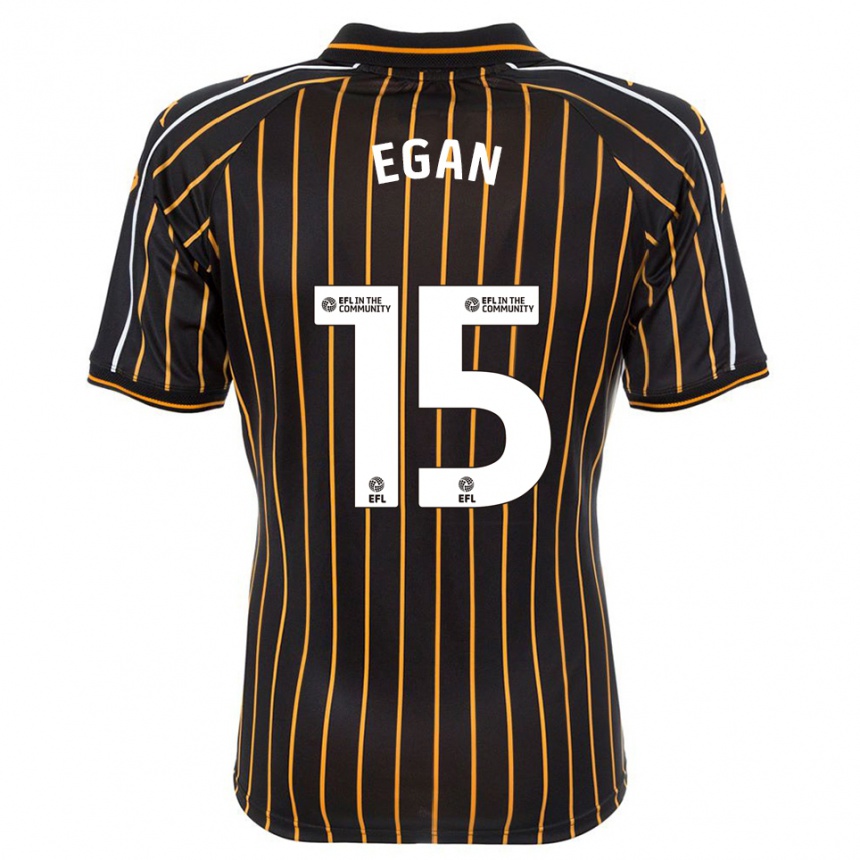 נשים כדורגל ג'ון איגן #15 לבן שחור הרחק ג'רזי 2025/26