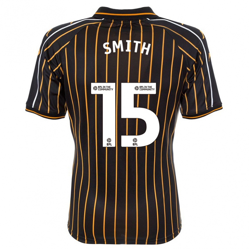 נשים כדורגל Suey Smith #15 לבן שחור הרחק ג'רזי 2025/26