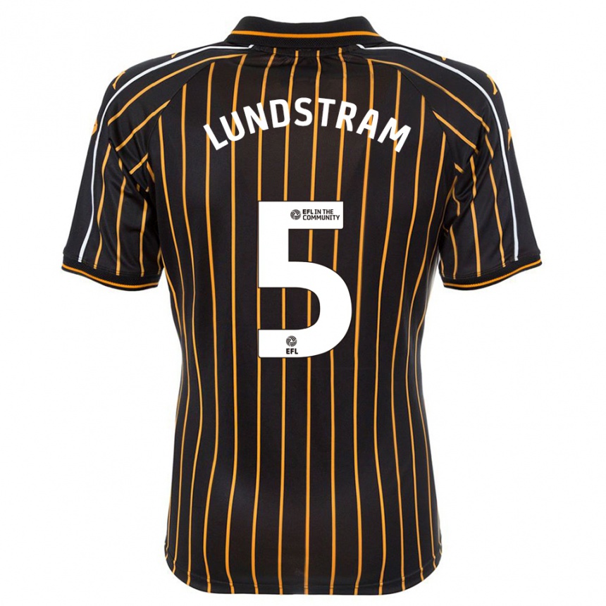 נשים כדורגל ג'ון לנדסטרם #5 לבן שחור הרחק ג'רזי 2025/26