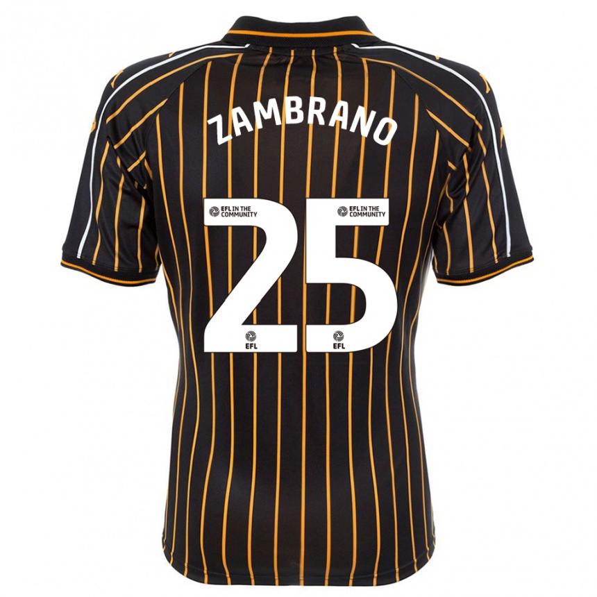 נשים כדורגל אוסקר סמבראנו #25 לבן שחור הרחק ג'רזי 2025/26