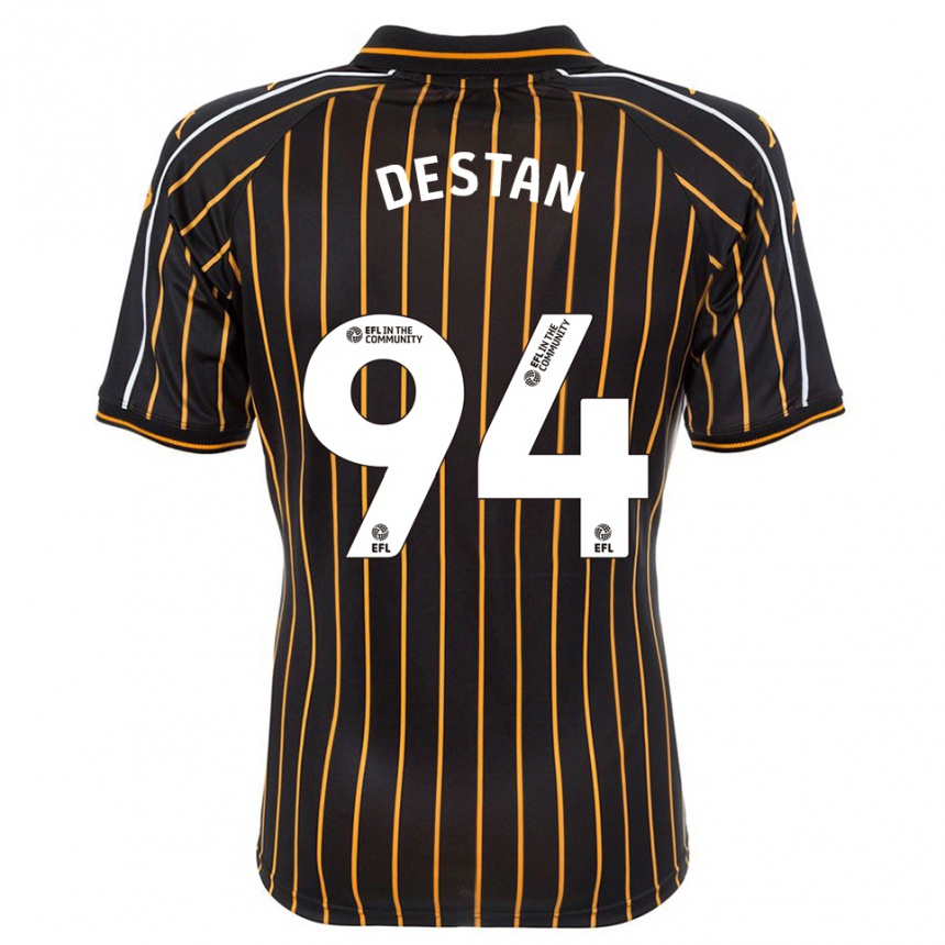 נשים כדורגל אניס דסטאן #94 לבן שחור הרחק ג'רזי 2025/26