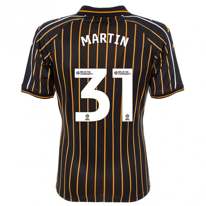 נשים כדורגל Faith Martin #31 לבן שחור הרחק ג'רזי 2025/26