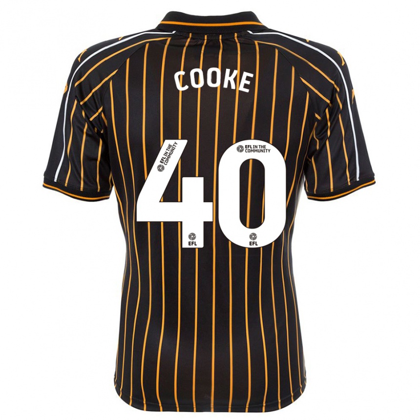 נשים כדורגל Megan Cooke #40 לבן שחור הרחק ג'רזי 2025/26