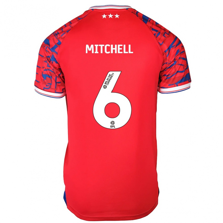 נשים כדורגל לאה מיטשל #6 אדום כחול הרחק ג'רזי 2025/26